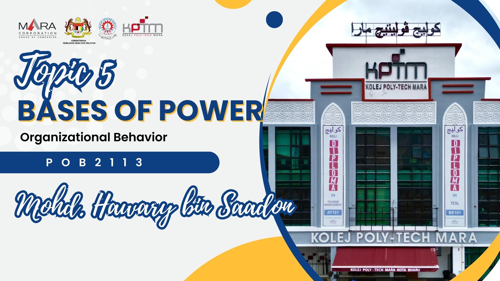 POB2113 TOPIC 5 - BASES OF POWER